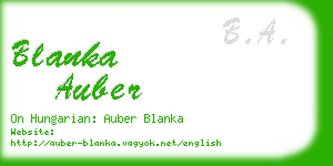 blanka auber business card